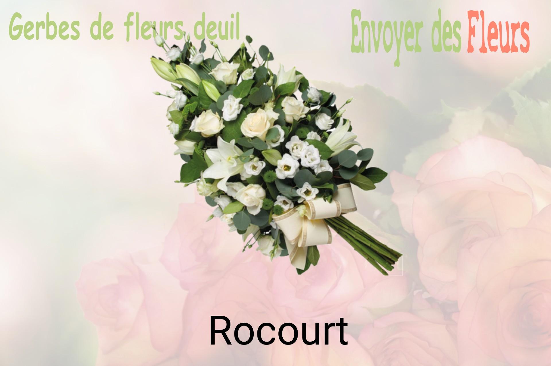 Gerbe de fleurs de deuil livrée à Rocourt